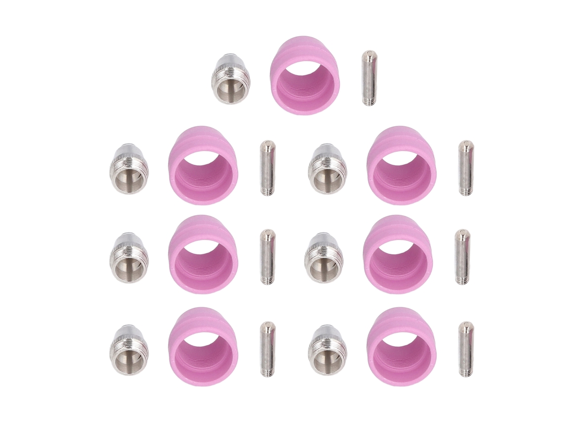 Conjunto de 21 peças de consumíveis para lâmina de corte a plasma: eletrodos, bicos e copos para SG-55, AG-60 e WSD-60.
