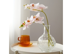 2 Unidades de 5 Flores Artificiais de Orquídea Phalaenopsis para Decoração de Casa AQUAFORGE