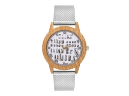 Relojes De Moda Unisex Hombre Mujer Cuarzo Pulsera Plata