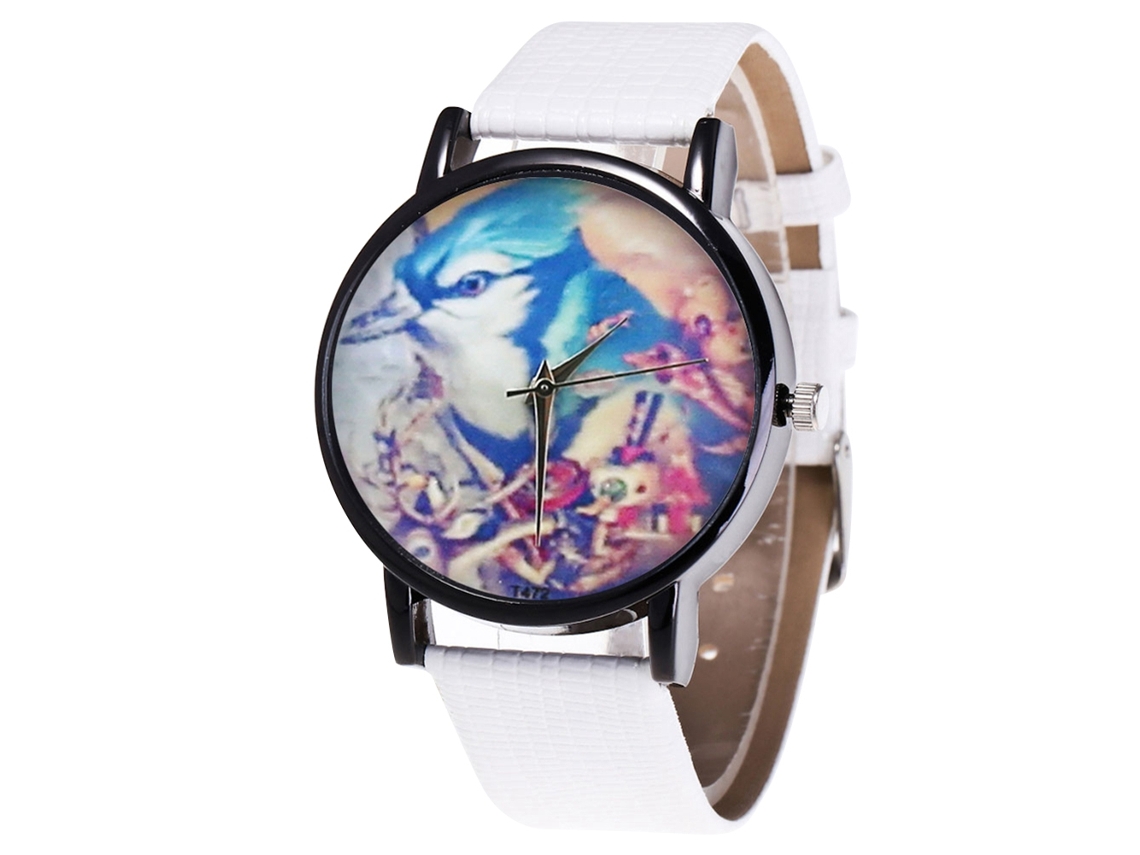 Reloj De Cuarzo Para Pareja Zhoulianfa Con Correa De Pu Y Dial Redondo (blanco)