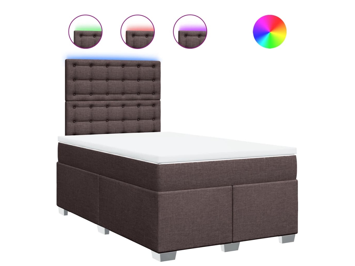 Box Spring Bed, Box Spring Beds Vidaxl Marrom Tecido (120 X 200 Cm)