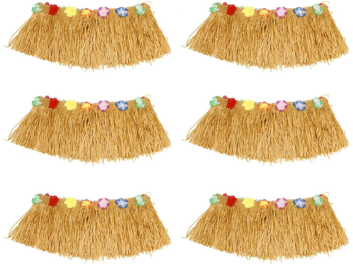 Saia de Mesa Havaiana com Flores e Grama para Decoração de Casamento Festa na Praia SFUSHOS
