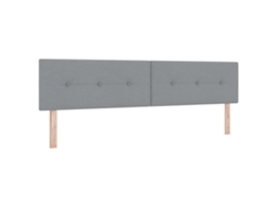 Cabeceira Led Cinza Claro Estofada Com Botões De Vidaxl (200 Cm)