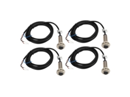 4 peças interruptor de proximidade indutiva 12mm pnp 3 cabos normalmente aberto sensor ip67 6 36vdc S/MARCA