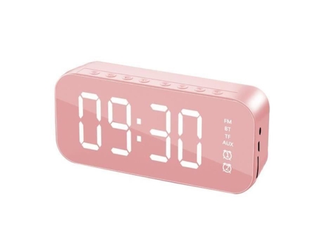 Zg09098-Dawn Simulador Despertador-Alto-Falante Espelhado Bluetooth Sem Fio de Última Geração Rosa YWEI