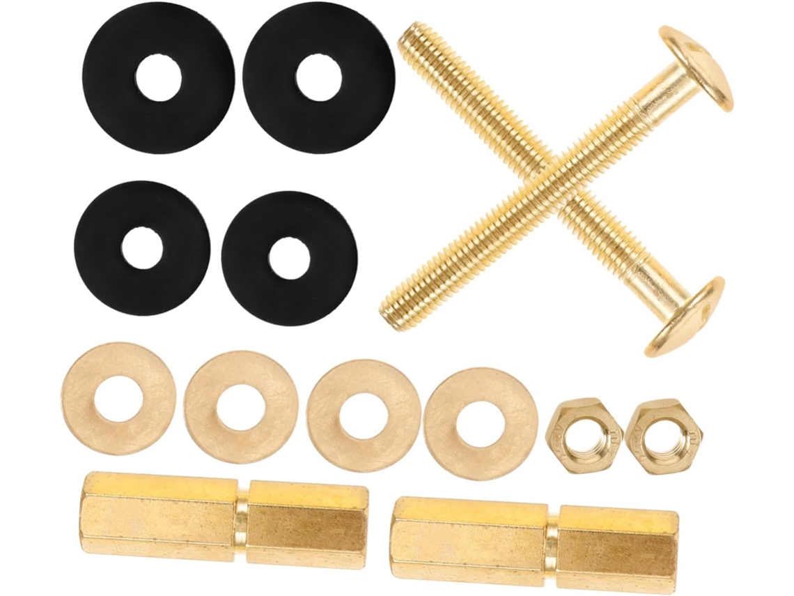 Kit De Parafusos, Parafusos E Vedações Para Substituição Da Fixação Do Assento E Da Bacia Do Vaso Sanitário.