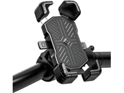 Suporte para Celular de Motocicleta, Suporte Giratório 360° para Celular de Bicicleta, Trava Automática com um Toque e Liberação Rápida JIAPEI (preto)