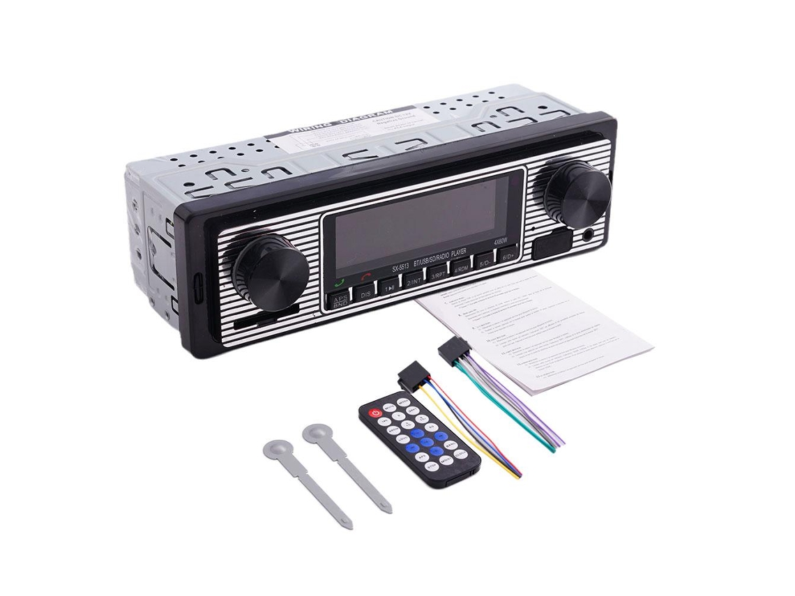 Receptor De Áudio Fm Usb Auxiliar Para Carro Com Bluetooth Vintage Fa10 Brilvibera