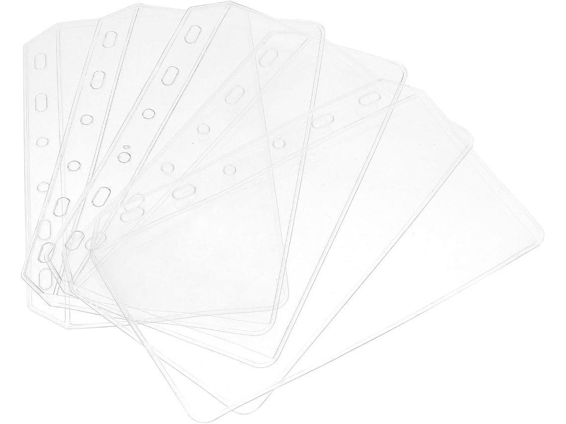 Conjunto De 5-pastas Organizadoras Mobestech Com 6-furos, Pvc Resistente, Tamanho A7, Bolsos Para Blocos De Notas, Bolso