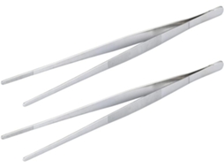 Conjunto De 2 Pinças Para Alimentos Luxshiny Em Aço Inoxidável Com Cabos Longos Segurar E Protegê Los Altas Temperaturas