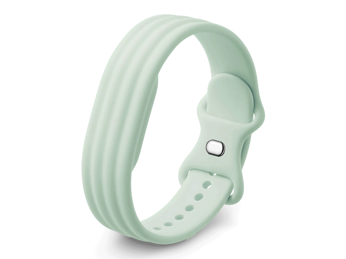 Pulseira Panoona Para Google Fitbit Air Pulseira Silicone Desportiva Macia Respirável Substituição Verde Claro