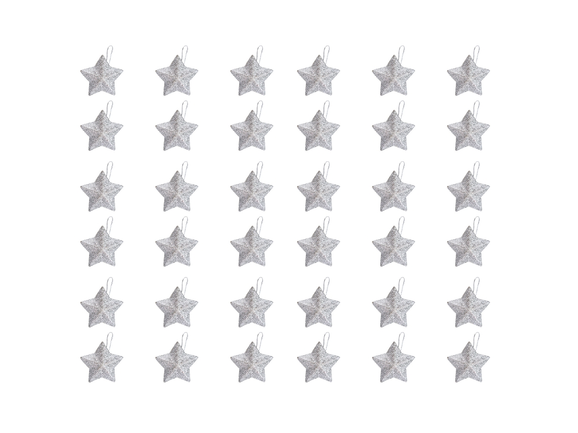 36 Pêndulos Estrela Natal Decoração Mini para Árvores e Presentes NEVEANCE