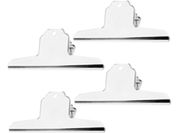 Conjunto de 4 clipes de aço inoxidável, clipes de metal banhados a ouro resistentes para arquivos.