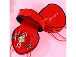 Conjunto de Presente Feminino com Relógio de Pulseira de Malha e Caixa Laranja SPQMENT