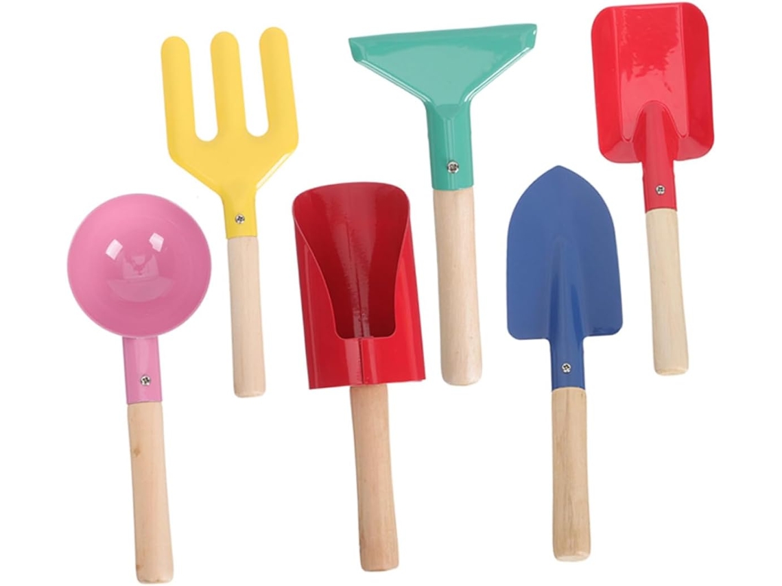 Conjunto de 6 pás de praia metálicas leves Topbathy para crianças (LxAxP cm)