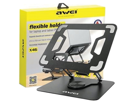 Suporte De Mesa Awei X46 Para Laptop De 12 A 17 Polegadas Com Ajuste De Ângulo