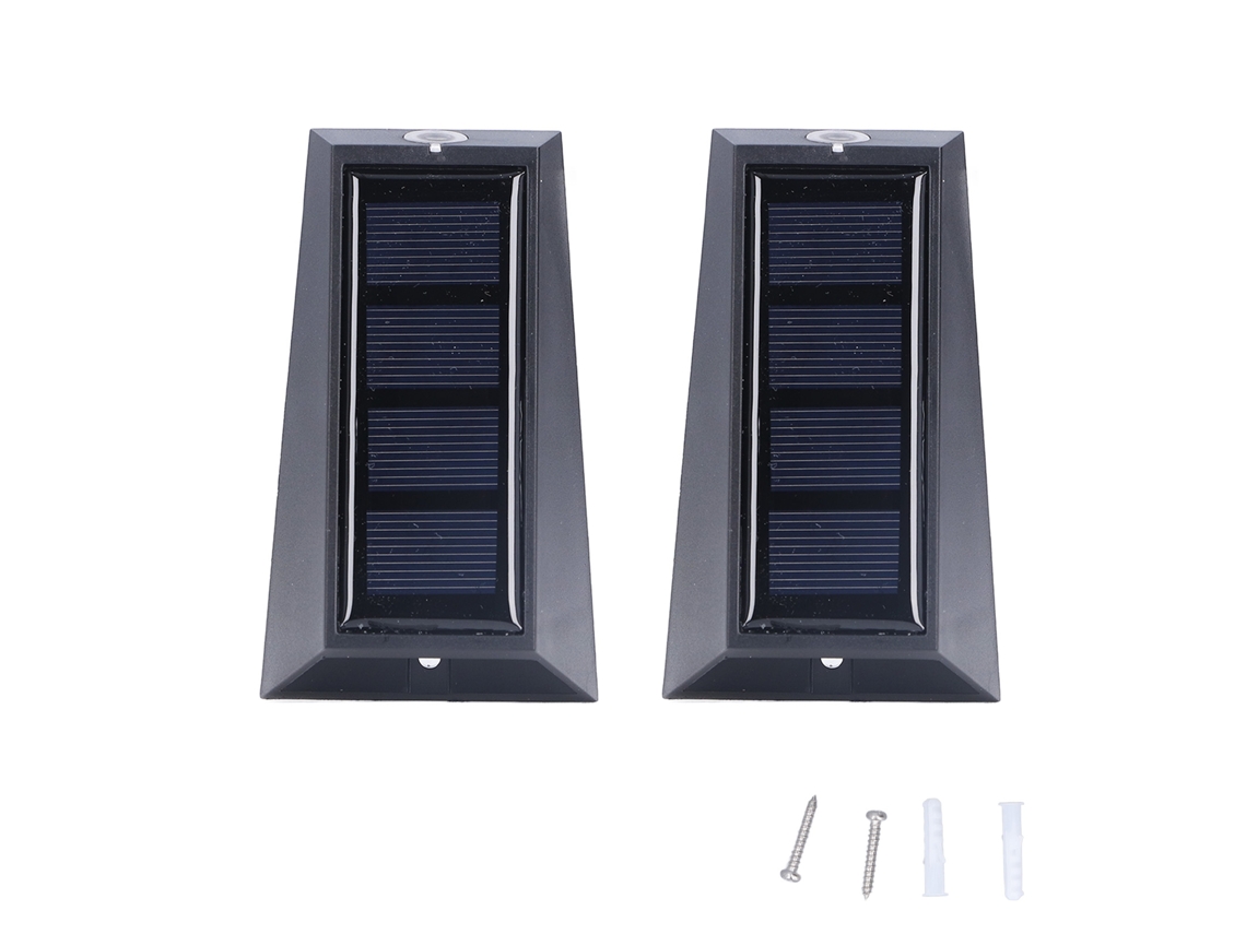 2026 2 Peças de Luz Solar Led Exterior para Parede, Lâmpada de Jardim Resistente À Água, Luzes de Cerco Decorativas para Pátio e Caminho
