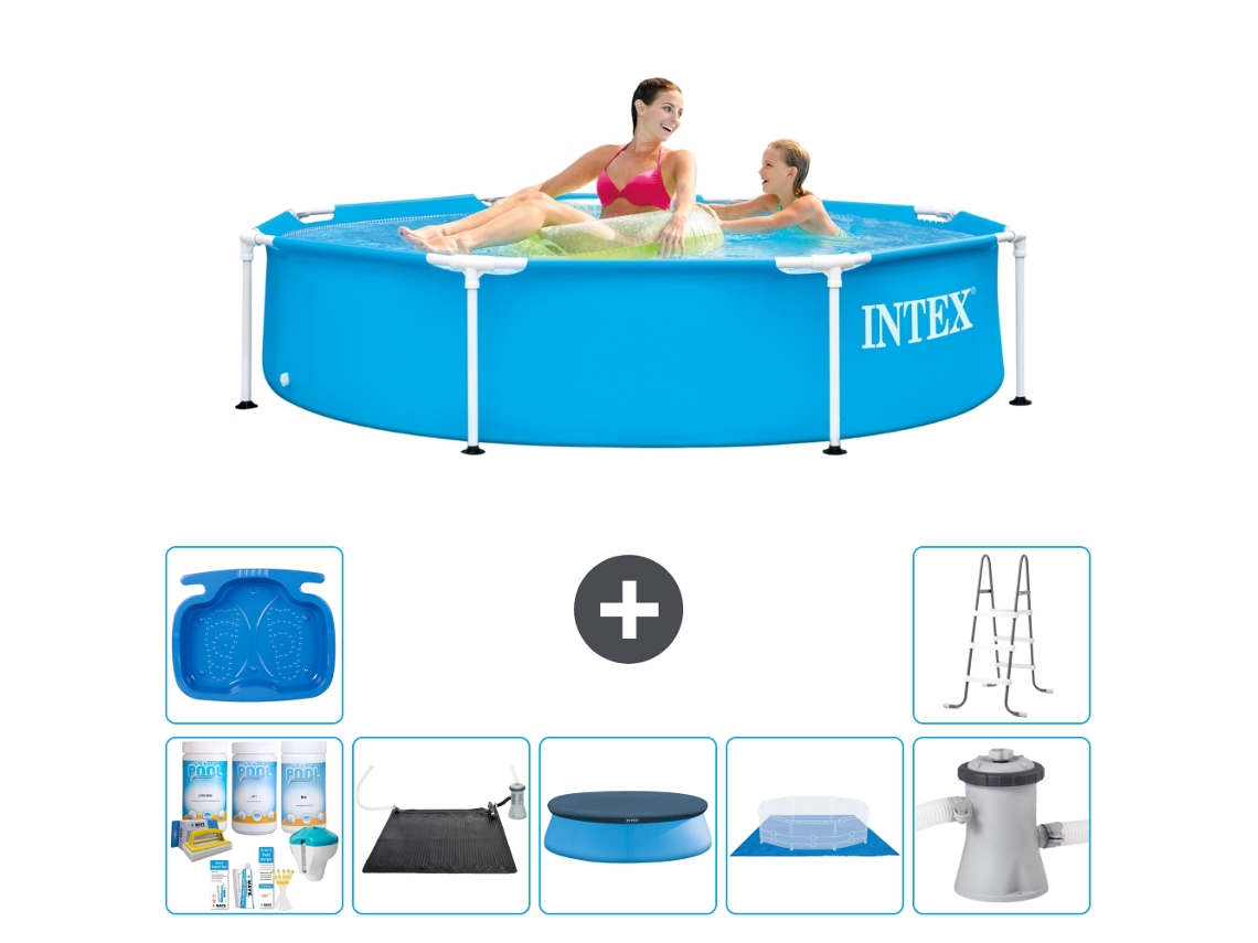 Piscina com Estrutura Redonda 244x51 Cm 8 peças S20394 INTEX