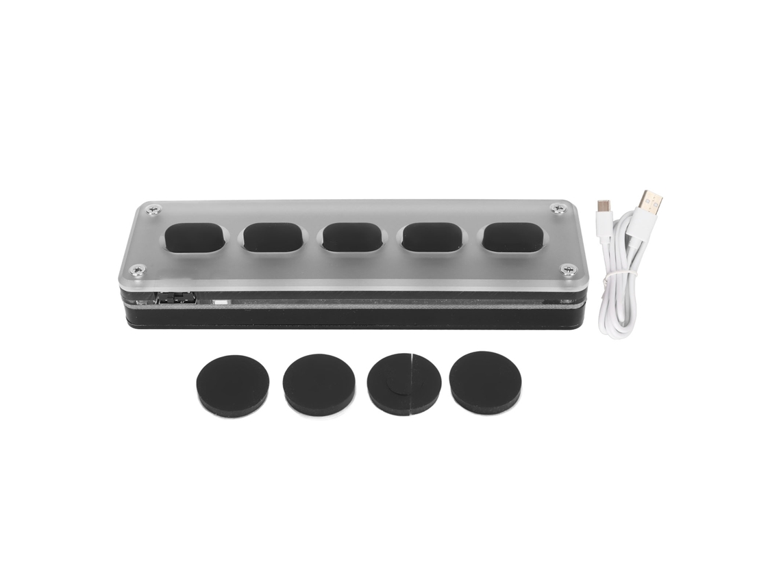 Teclado Programável De 5 Botões Usb Com Fio Sem Fio Bluetooth Modo Duplo Mini Teclado De Silicone Silencioso Para Jogos Para Músic Slowmoose