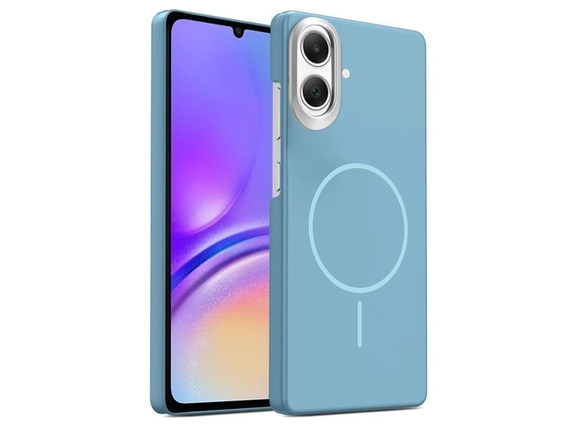 Capa Para Samsung Galaxy A05 Fina Circular Magsafe À Prova De Choque Dourada Em Policarbonato Azul Oceano
