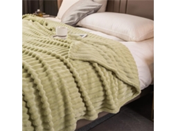 Manta de Flanela Macia Fansu Cor Sólida Quente e Grossa Ideal para Cama Sofá em Todas as Estações 127x152cm, M
