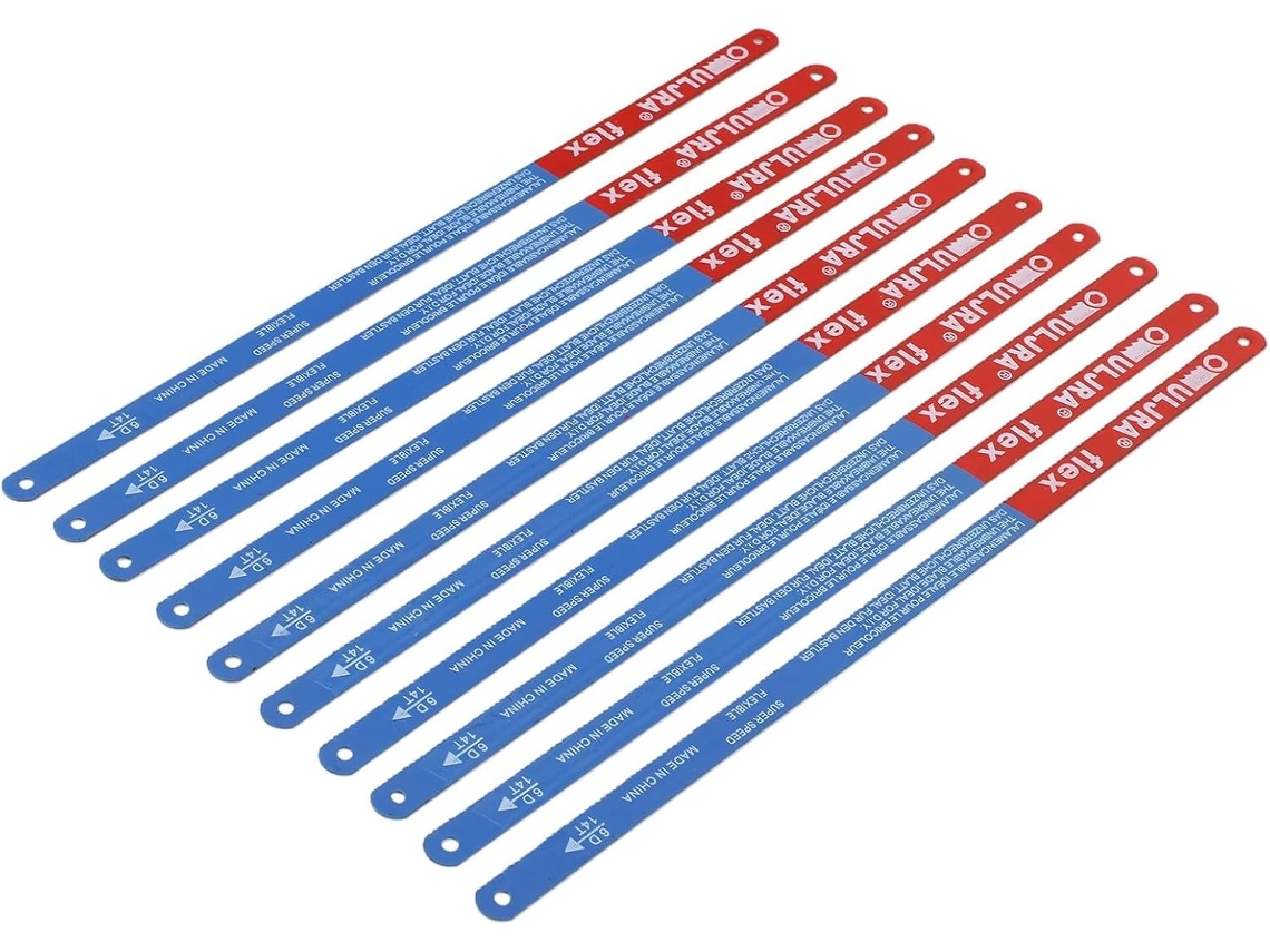 Conjunto De 10 Lâminas Serra Flexíveis Para Fita Aço Contínua 300mm, M35, Para Corte De Madeira, Osso, Carne E Tubos De