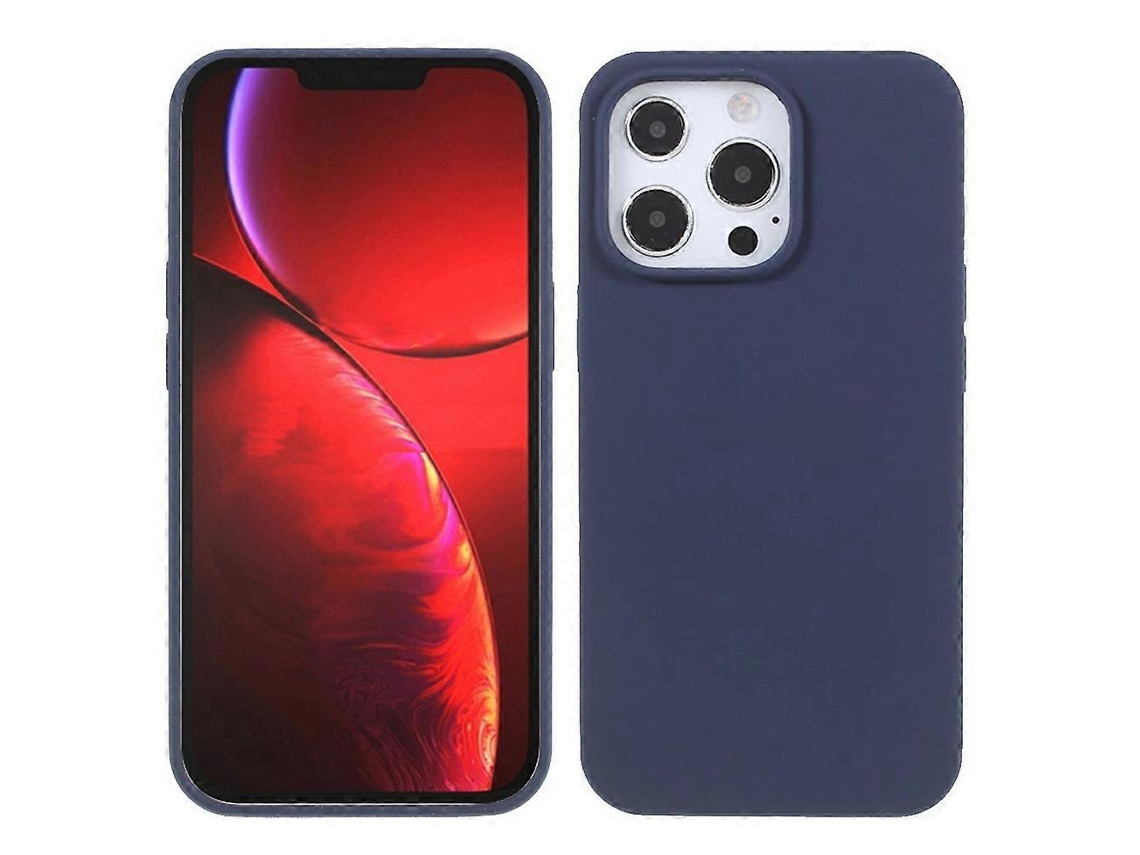 Capa Traseira De Silicone Sólido À Prova De Choque Para Iphone 14 Pro