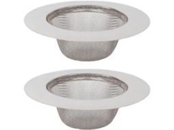 Conjunto De 2 Filtros De Aço Inoxidável Para Chuveiro, Ralo De Cozinha E Pia, Na Cor Prata
