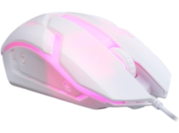 Mouse Usb De Precisão Para Computador, Branco Com Retroiluminação Para Operação Com Fio.