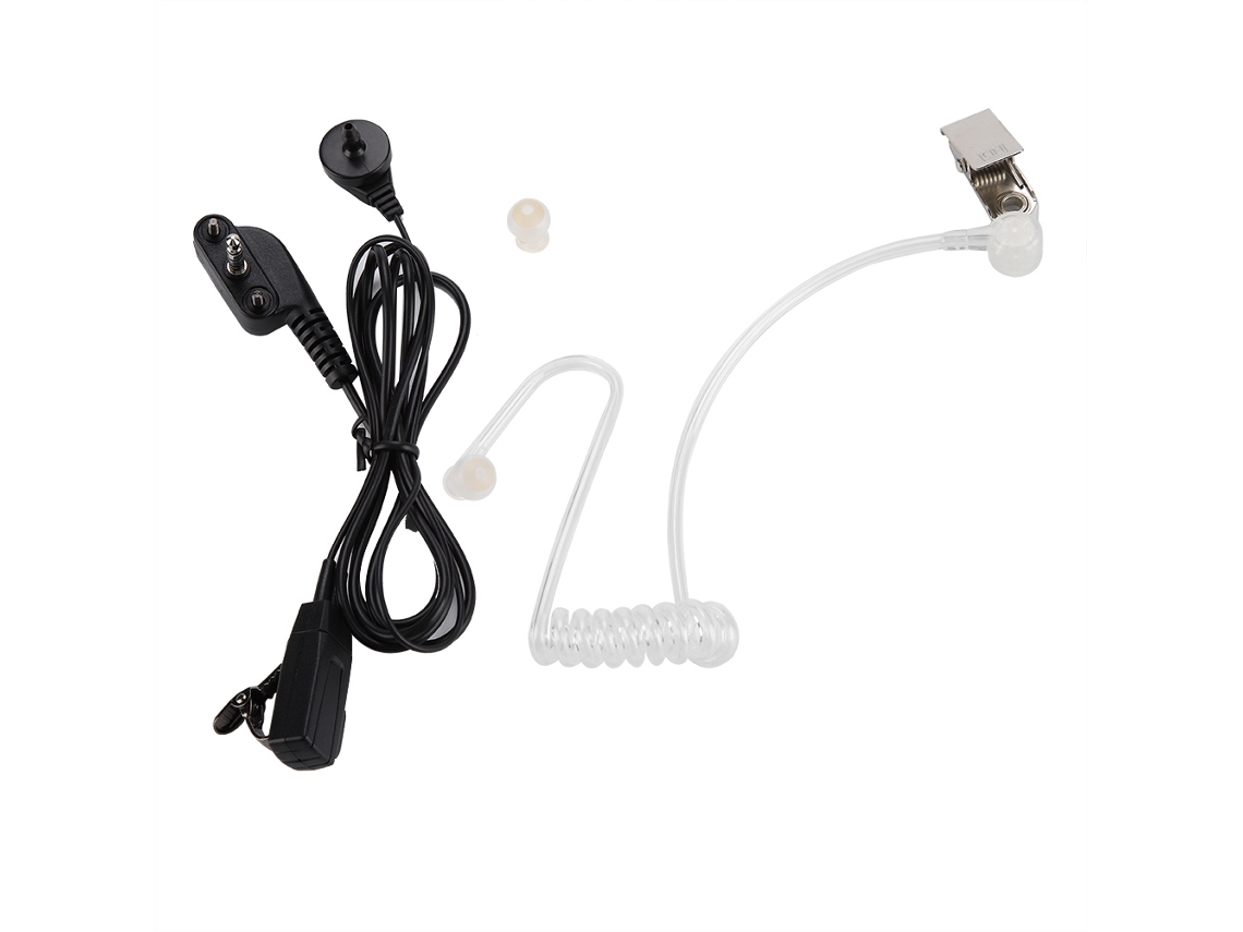 Fone De Ouvido Intra-auricular Com Tubo Acústico 3.5 Mm Para Walkie-talkie Ptt E Canal Ar, Compatível Rádios Vertex.-aquaforge