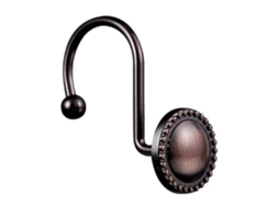 Hooks Cortina De Duche 16 Pcs Bronze Antirroxo Decorativo Oleado