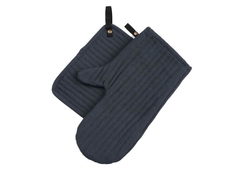 Conjunto de Luvas e Pegador de Panela Cinza Antracite 20X20 Cm SUD ETOFFE