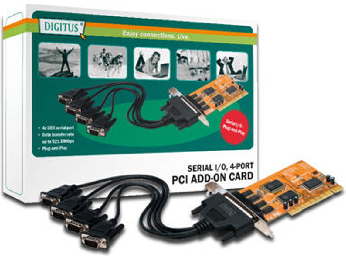 Placa Adaptadora de Interface DIGITUS PCI-Karte 4x SERIELL