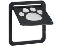 Puerta Mosquitera Para Perros/gatos Con Cerradura, 42x37 Cm (negro)