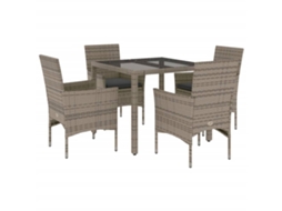 Garden Dining Set, Garden Dining Sets Vidaxl Cinzeto Rattan / Vime (90 X 90 X 75 Cm)