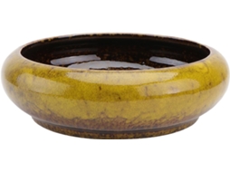 Vaso de Cerâmica para Hidroponia com Design Decorativo. Vaso Criativo para Escritório e Sala de Estar. Vaso Amarelo CHABERLU