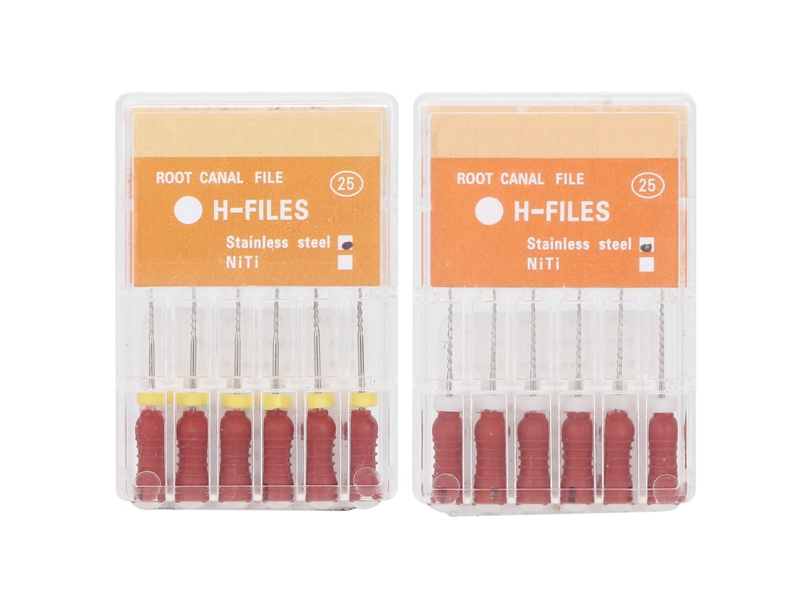 KOFIHETY Limador Endodôntico Portátil H Files Em Aço Inoxidável Para Canal Radicular 25 21mm/25mm
