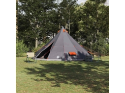 Vidaxl Barraca Tipi Cinza E Laranja 560 X 560 X 300 Cm Tafetá