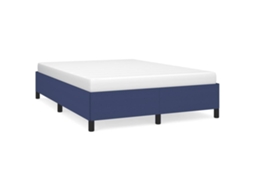 Bed Frame, Bed Frames Vidaxl Azul Tecido (140 X 190 Cm)