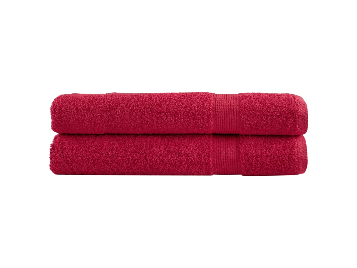 Vidaxl Toalhas De Sauna Premium Solund 2pcs 80x200cm 600 Gsm Vermelho