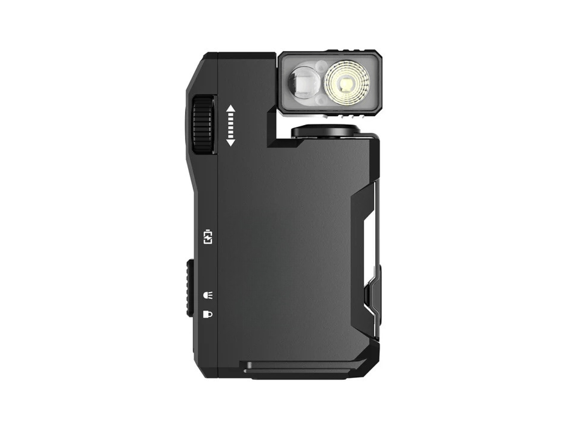 Mini Lanterna Led - Lanterna Recarregável - Cabeça Giratória - Preto