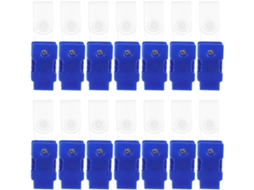 Clips para crachás de identificação Heallily, plástico azul, com alças, 100 unidades, com clipe tipo jacaré
