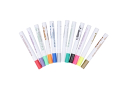Conjunto de 12 Marcadores Acrílicos À Prova D'água de Secagem Rápida para Pintura À Mão em Estilo Aquarela, Ideais para Pintar Sapatos AQUAFORGE