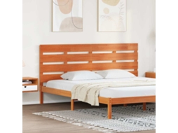 Vidaxl Cabeceira Com Cabeceira Marrom Cera 200,5 X 3 X 80 Cm