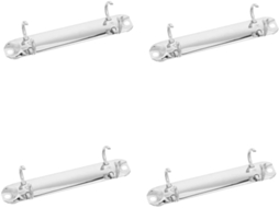 Villcase Conjunto De 4-encadernadores Metálicos Dois Anéis Para Projetos Diy, Pasta Folhas Soltas, Ideal Uso