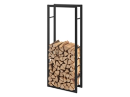 Suporte para Lenha [EN.CASA] (Aço - Preto - 50x150x25 cm)