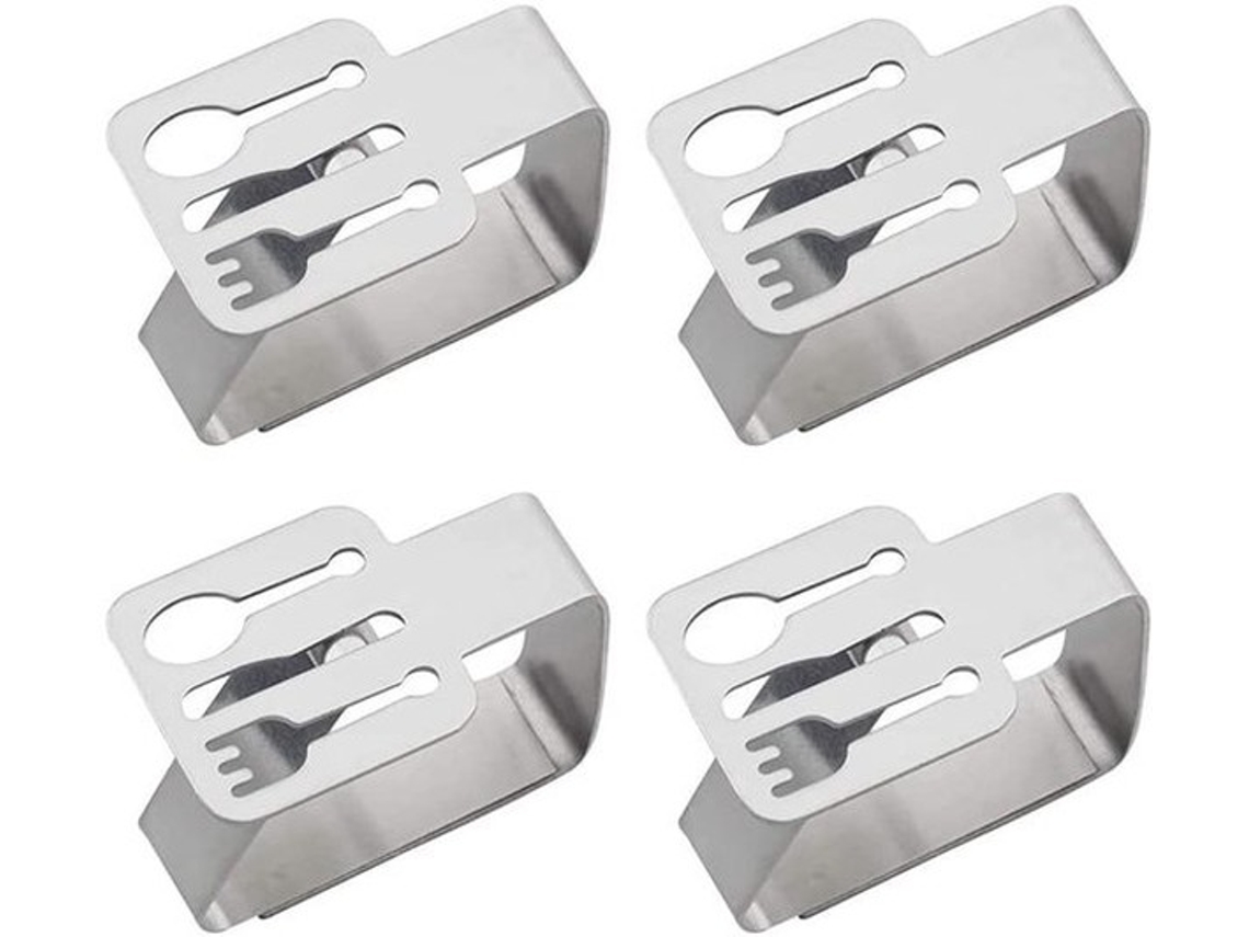 Tampo De Mesa - 4 Unidades - Aço Inoxidável - Para Mesas Grossas - Durável - Apropriado Para Interior/exterior - 6,5 Cm Altura - Parafusos De Tampo De