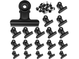 60 Prendedores De Metal Em Formato Bulldog Com Tachinhas, Ideais Para
