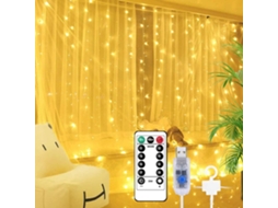 Luz Cortina Led Cascata 300 Leds 3x3m Ip65 8 Modos Janela Varanda Quarto Festas S/MARCA