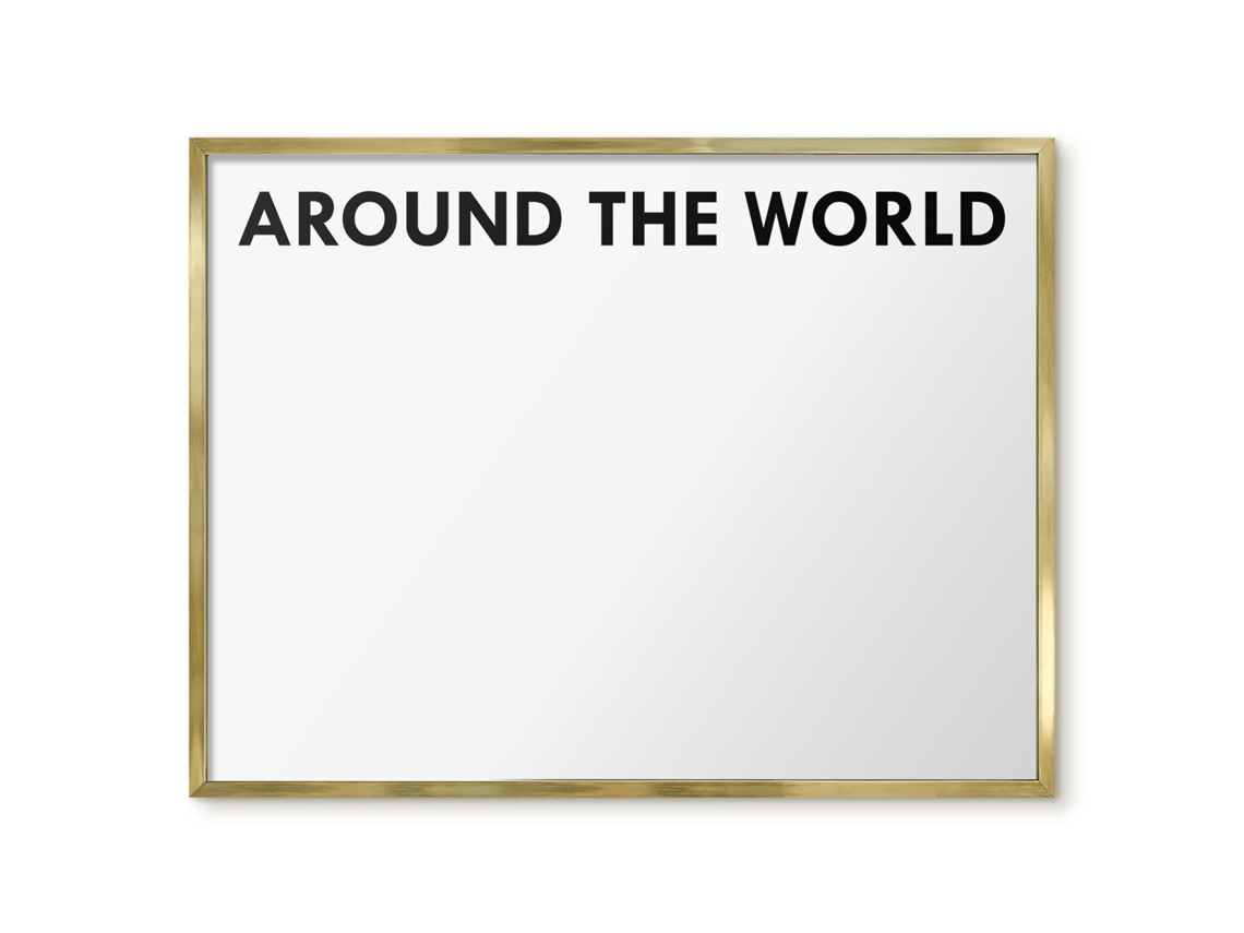 Magnetic Board Around The World For The Living Room Espelharte (80x60 Cm)